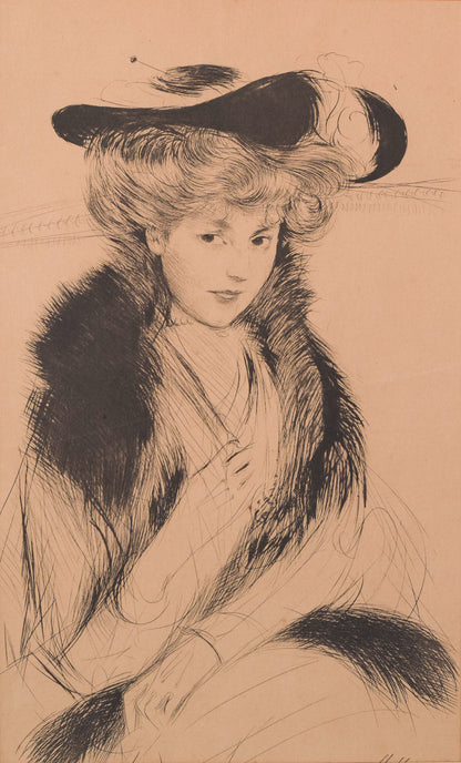 Etching of a Lady