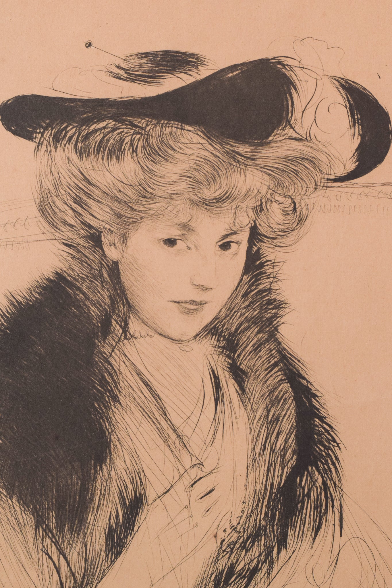 Etching of a Lady