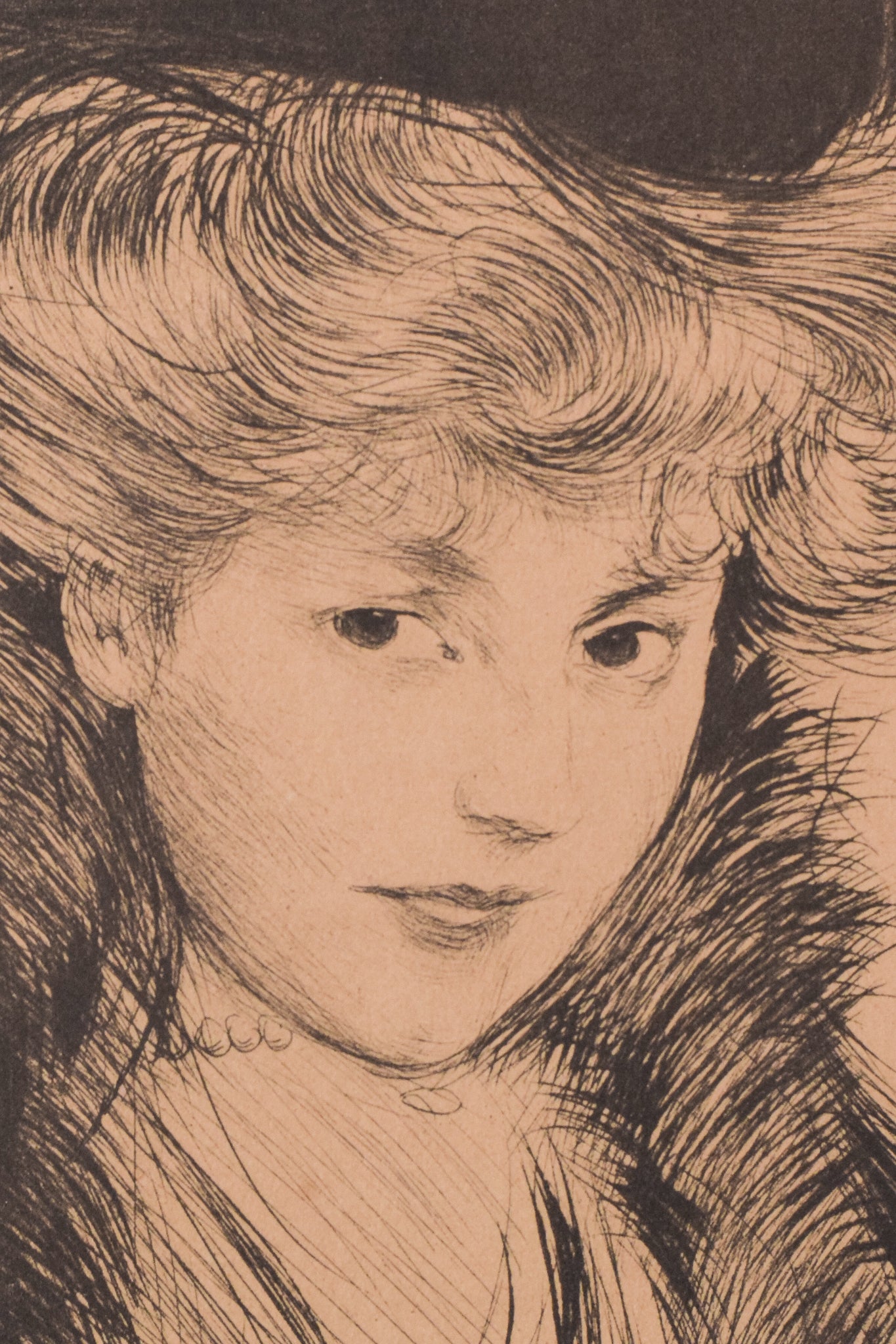 Etching of a Lady