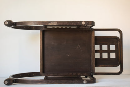 Josef Hoffmann Sitzmaschine Style Wooden Armchair_underside