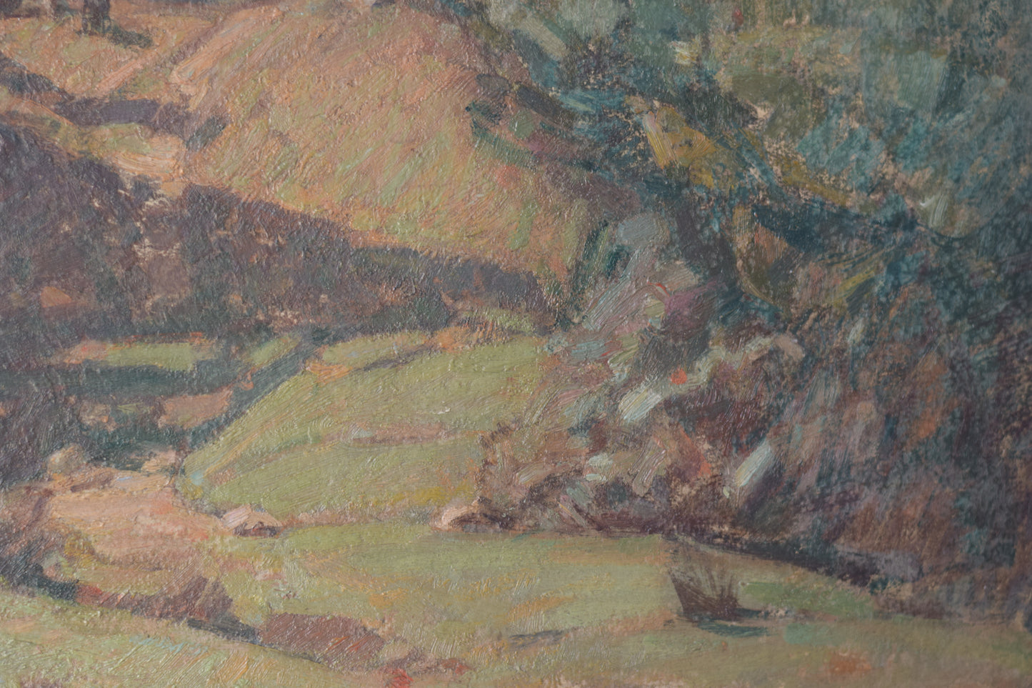 Landscape with Figures by Louis Jourdan_Detail