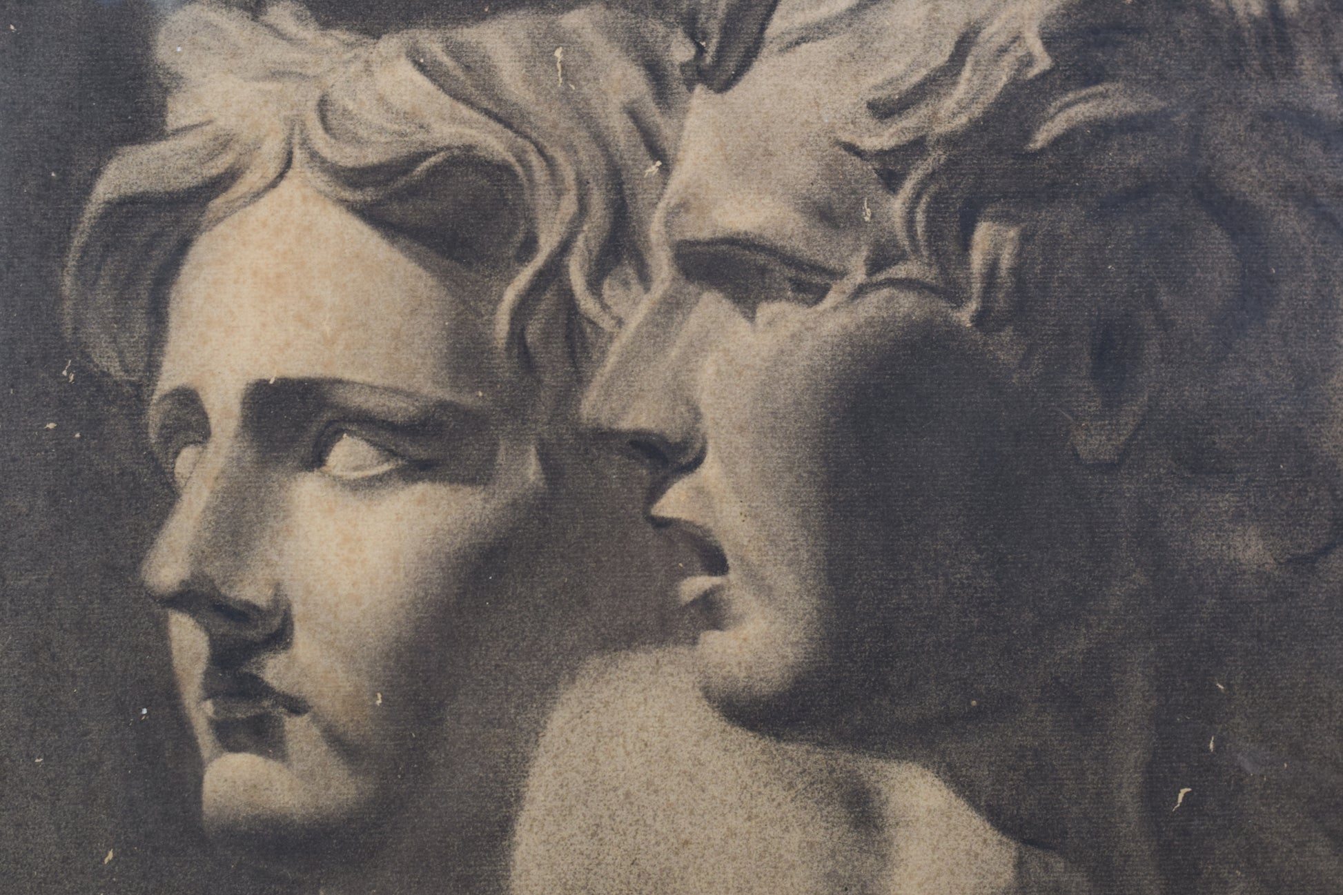 Drawing of Two Antique Sculpted Heads_Detail