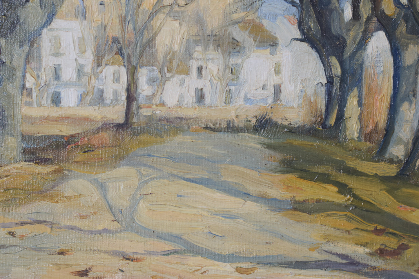 Impressionist Landscape with a Tree-lined Lane_Detail