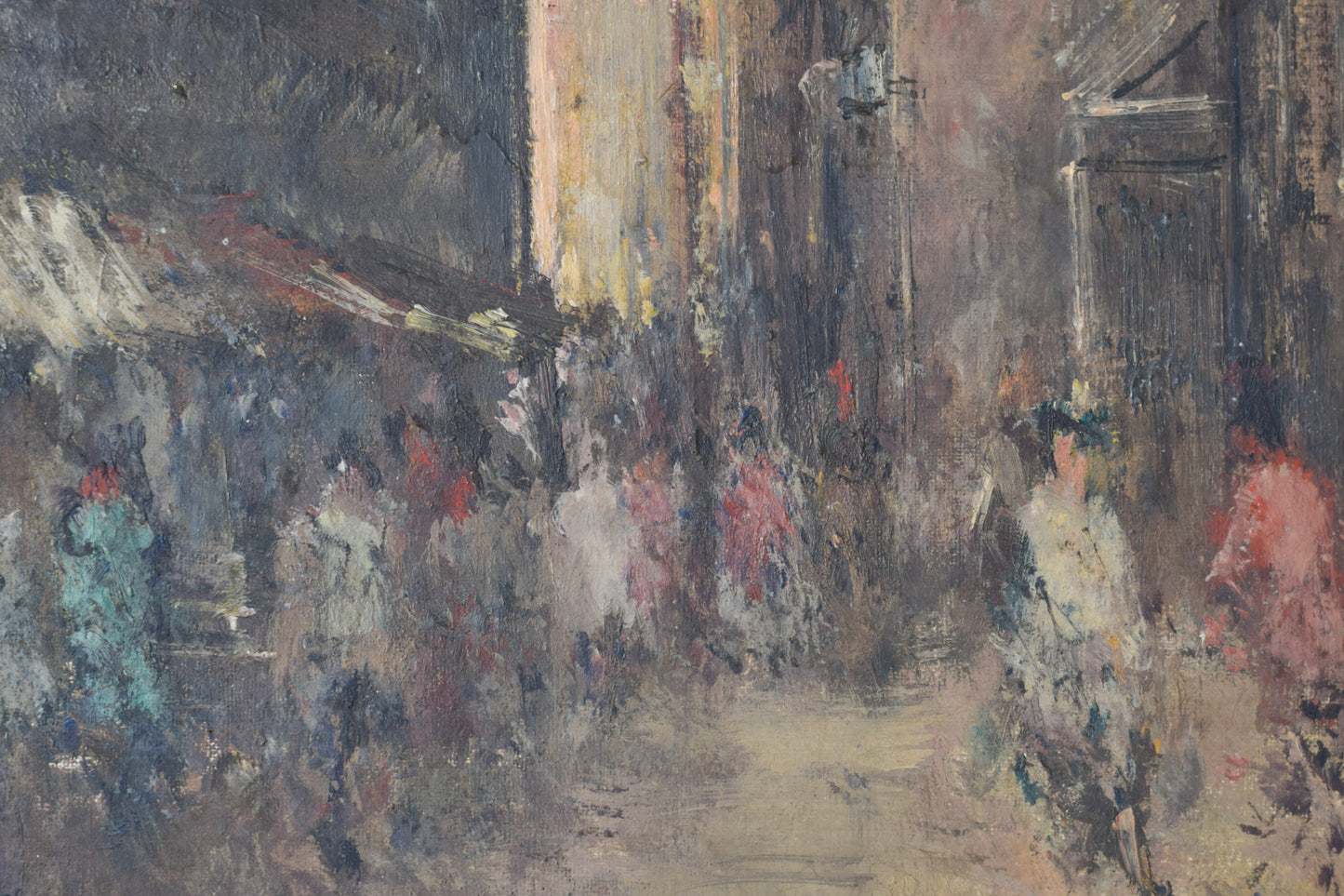 City Scene in Barcelona in an Impressionist Style_Detail