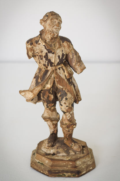 19th-century Carved Wooden Figure