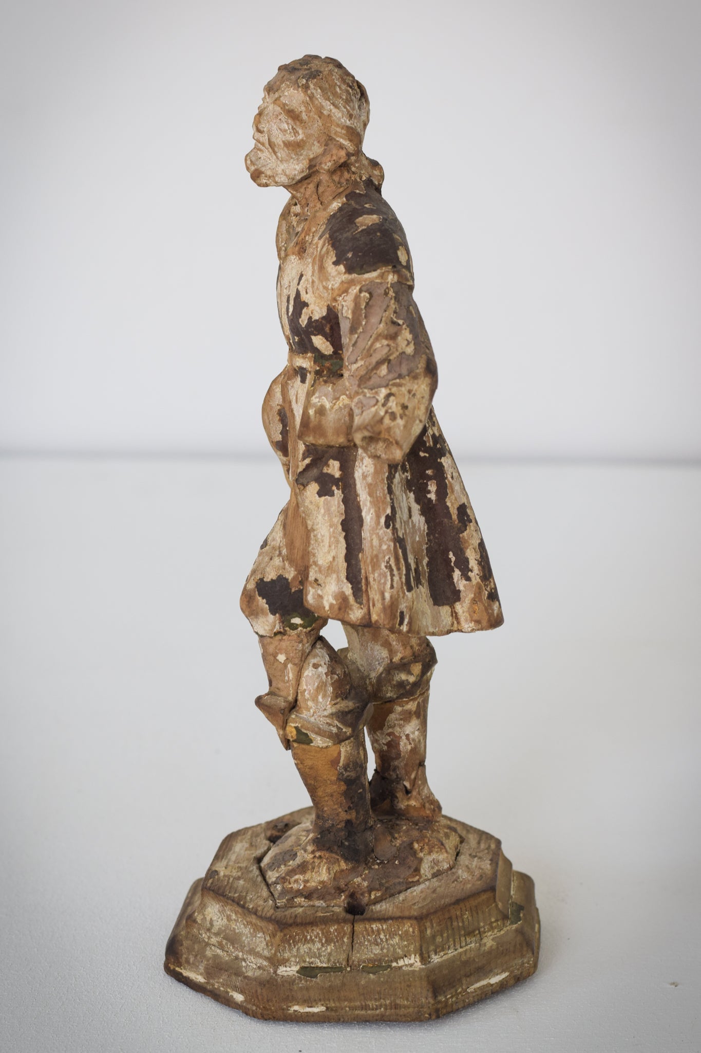 19th-century Carved Wooden Figure