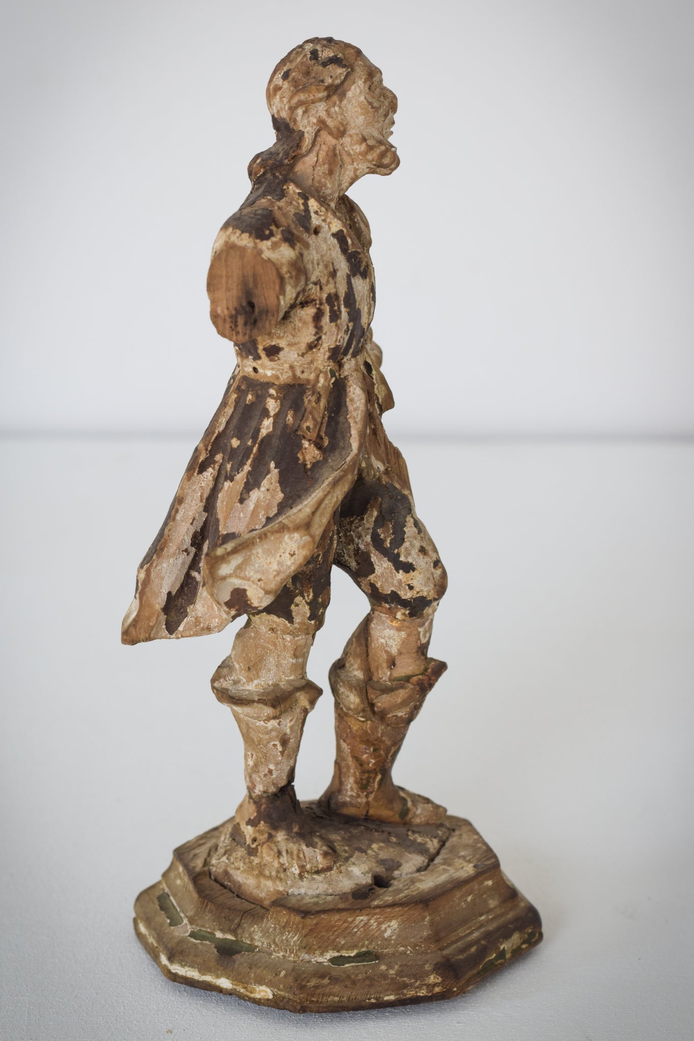 19th-century Carved Wooden Figure