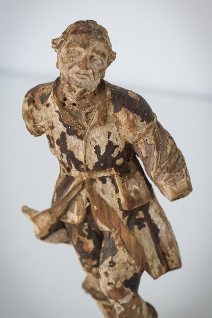 19th-century Carved Wooden Figure_Detail