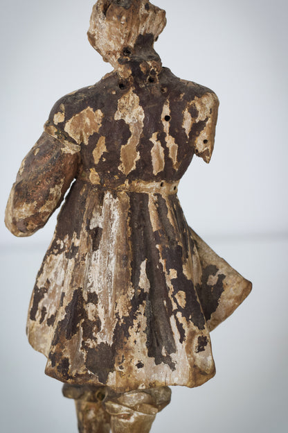 19th-century Carved Wooden Figure_Back