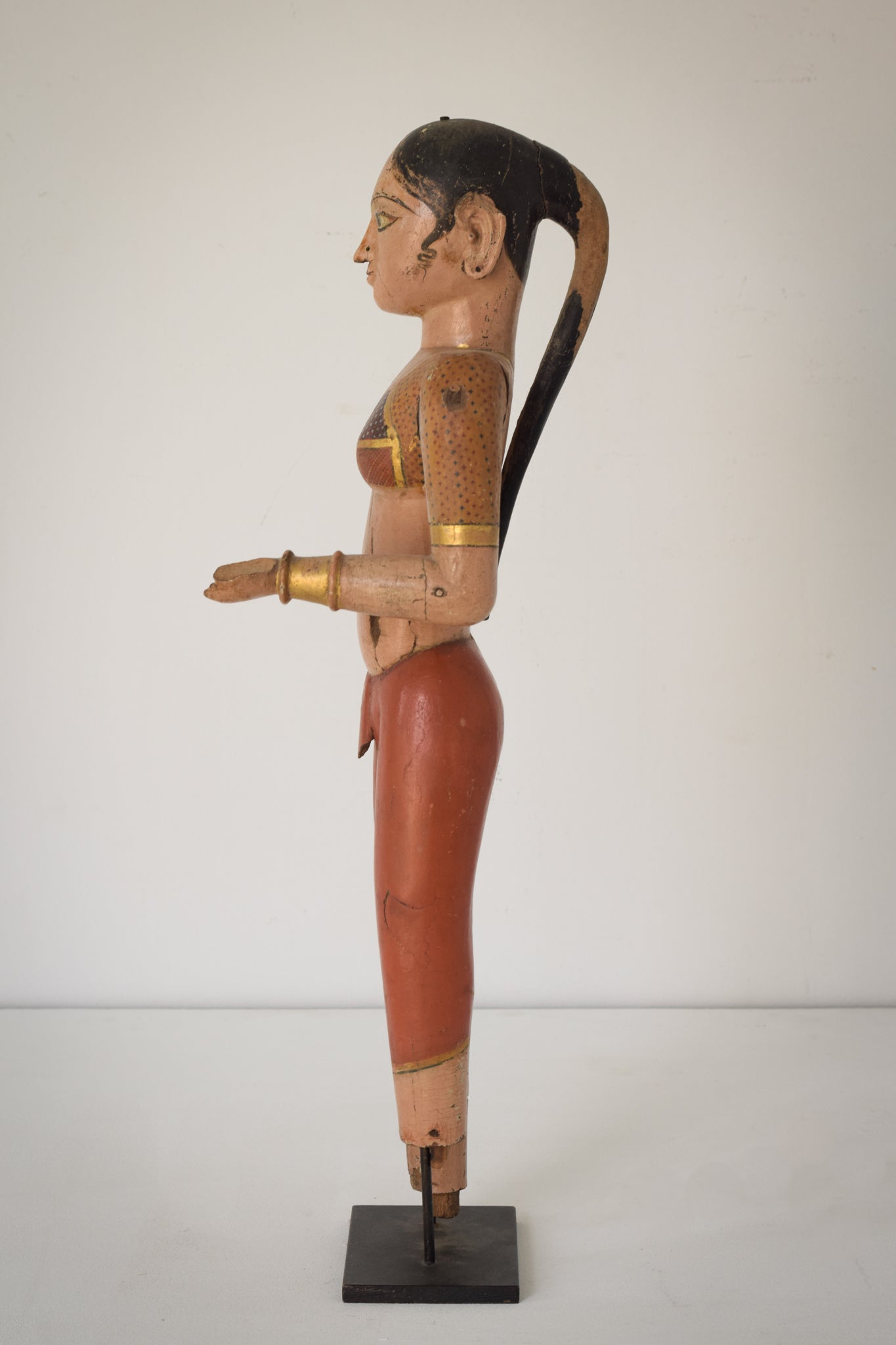 19th-century Hand Carved Indian Figure