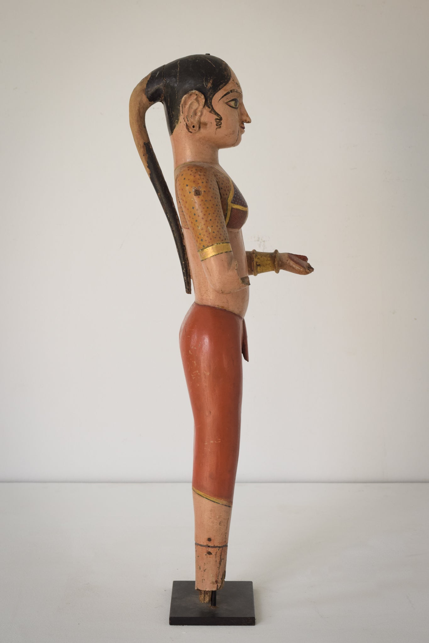 19th-century Hand Carved Indian Figure