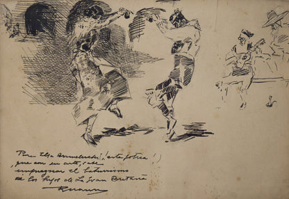 Drawing of Spanish Dancers