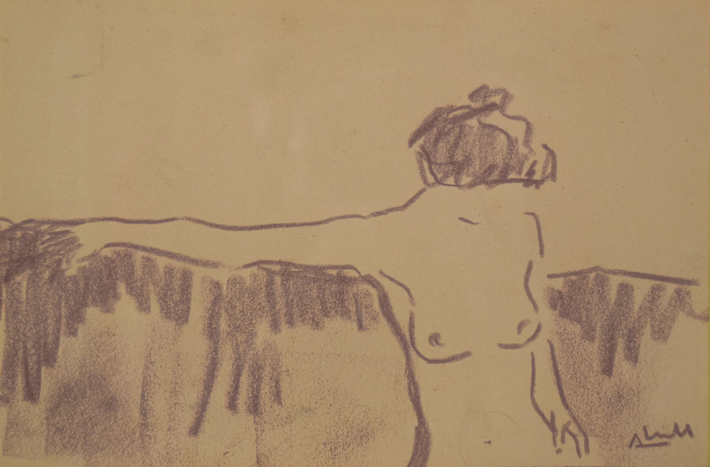 'Naked Woman Sitting' in the style of Egon Schiele