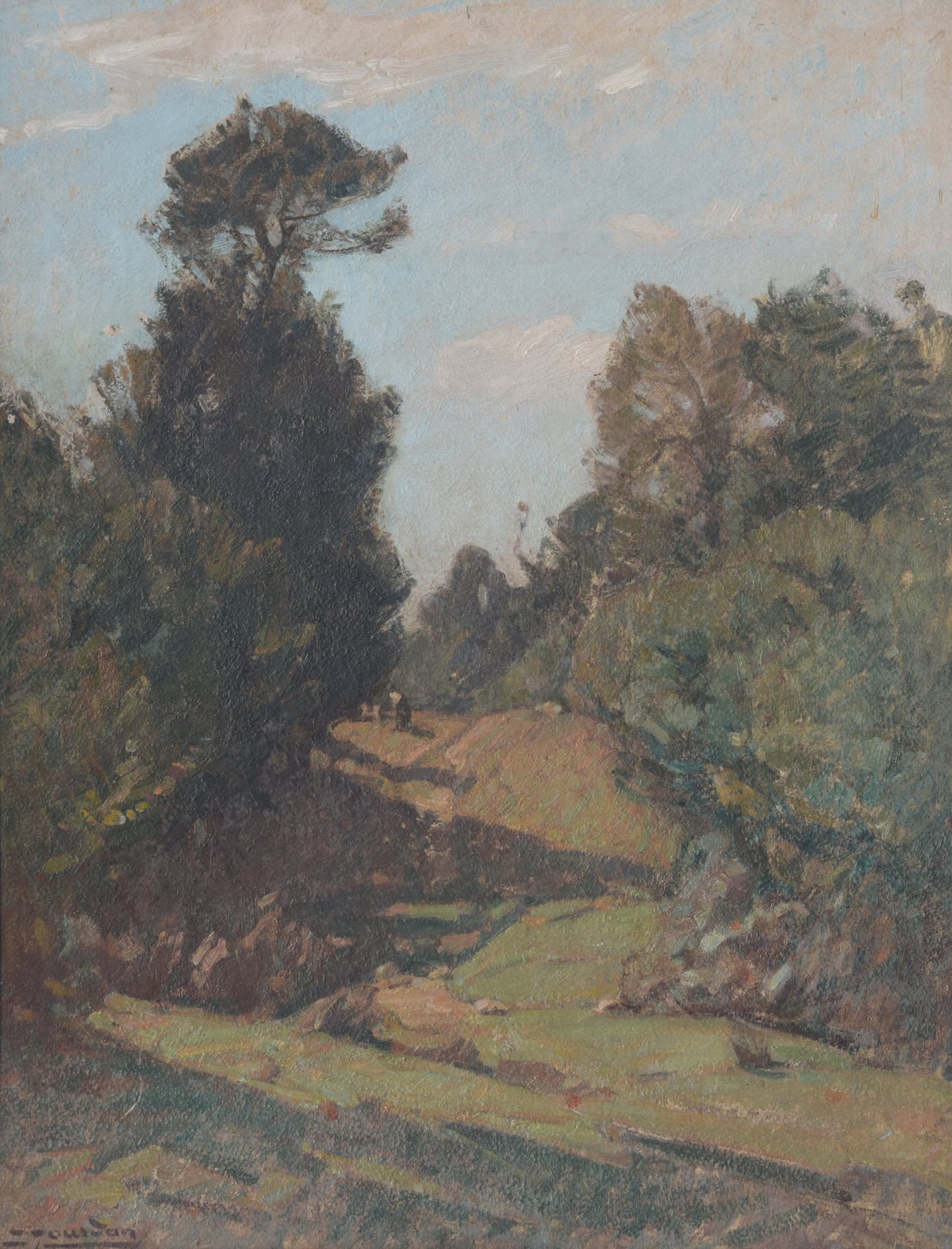 Landscape with Figures by Louis Jourdan