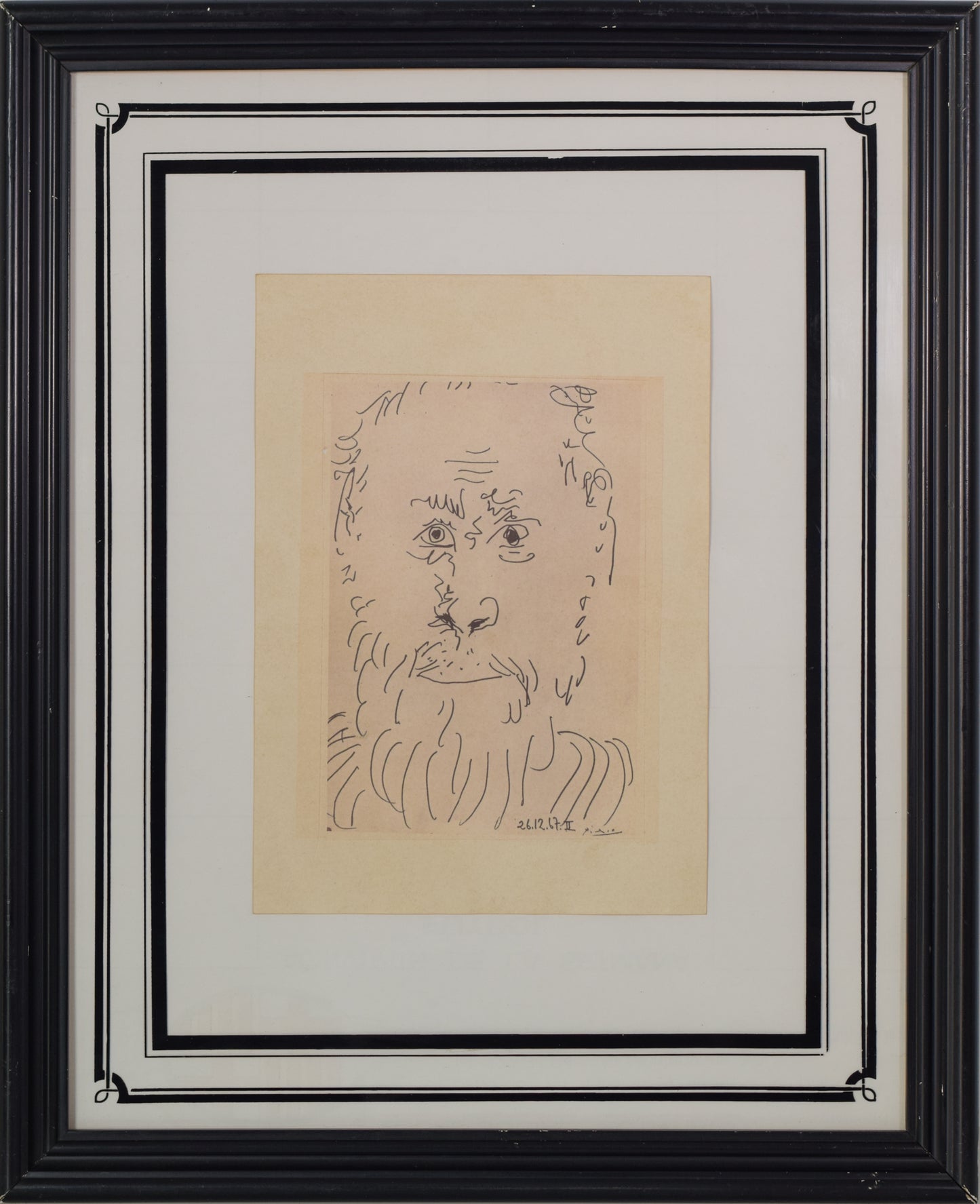 Etching Signed Picasso_Framed