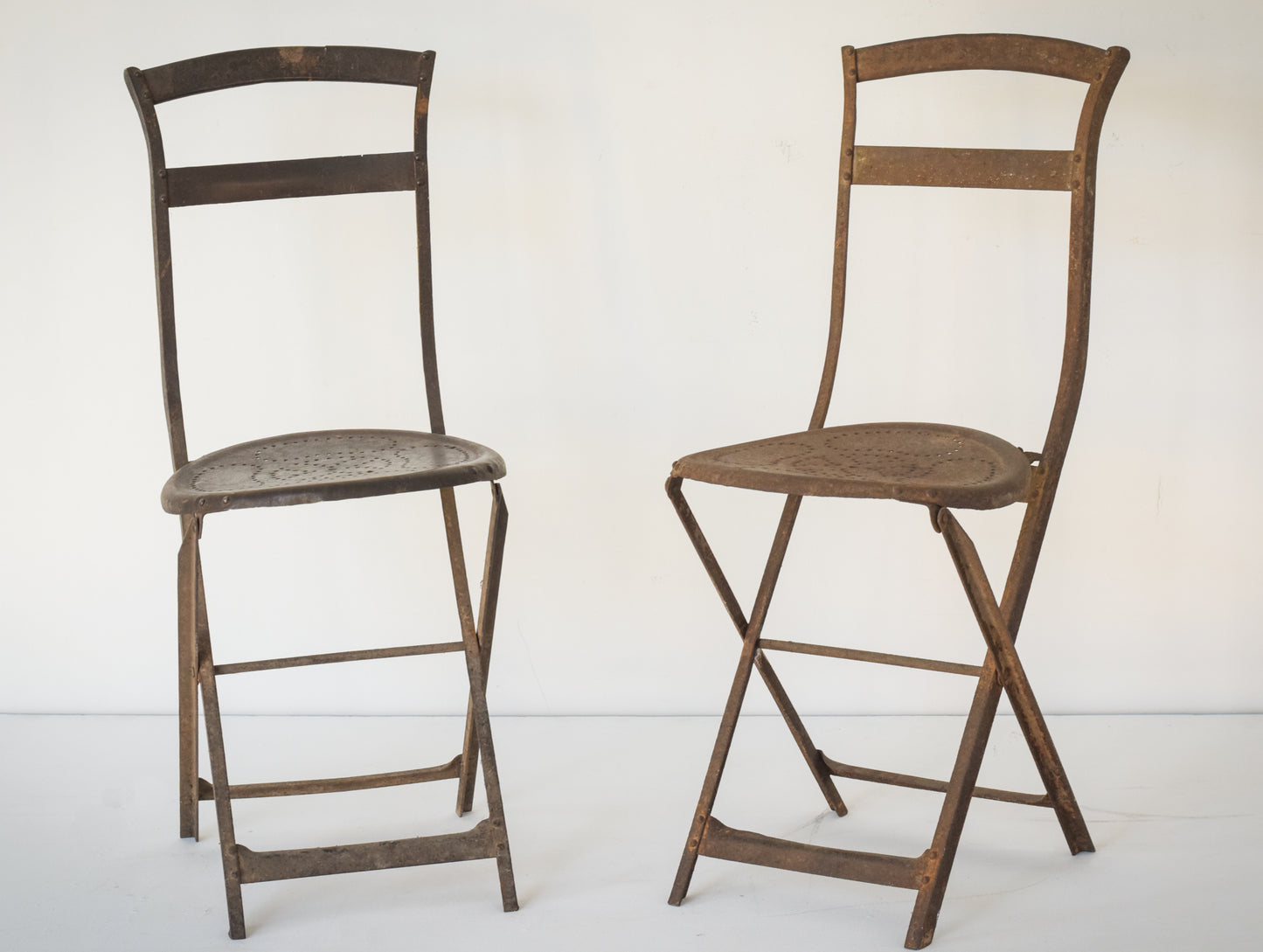 Elegant Antique Pair of French Folding Chairs