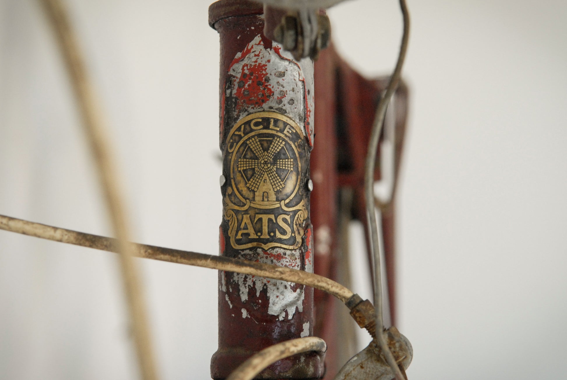 Antique Red Bicycle_Stamp