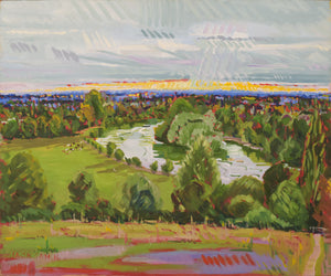 Richmond Terrace Sunset - En Plein Air - Modern Decorative