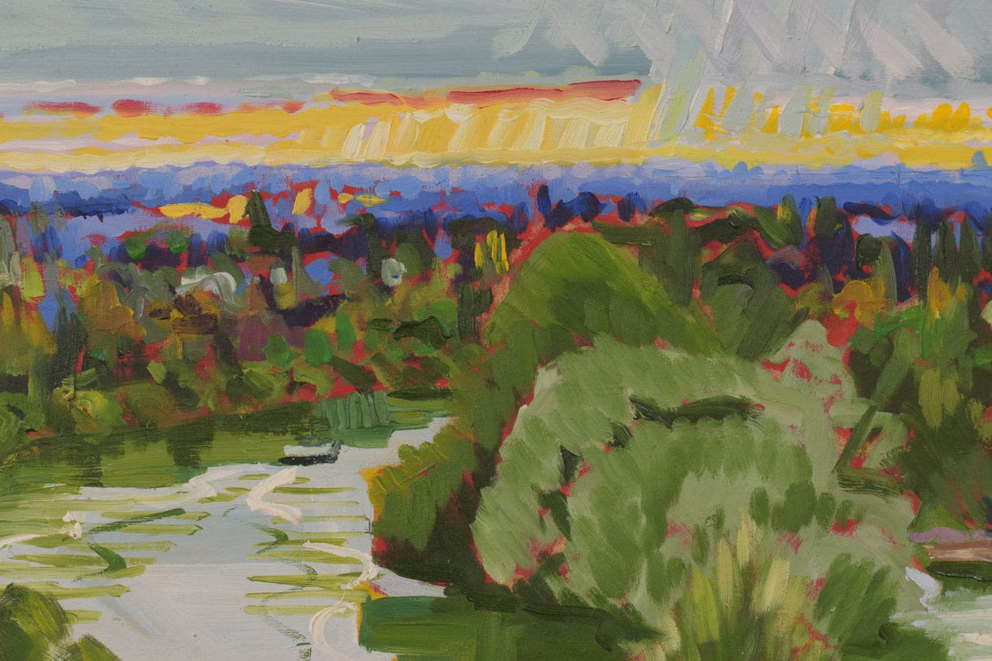 Richmond Terrace Sunset, En Plein Air