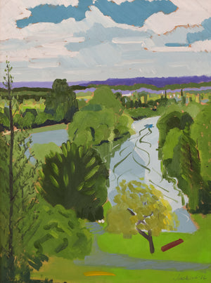 The Terrace, Richmond Hill - En Plein Air - Modern Decorative