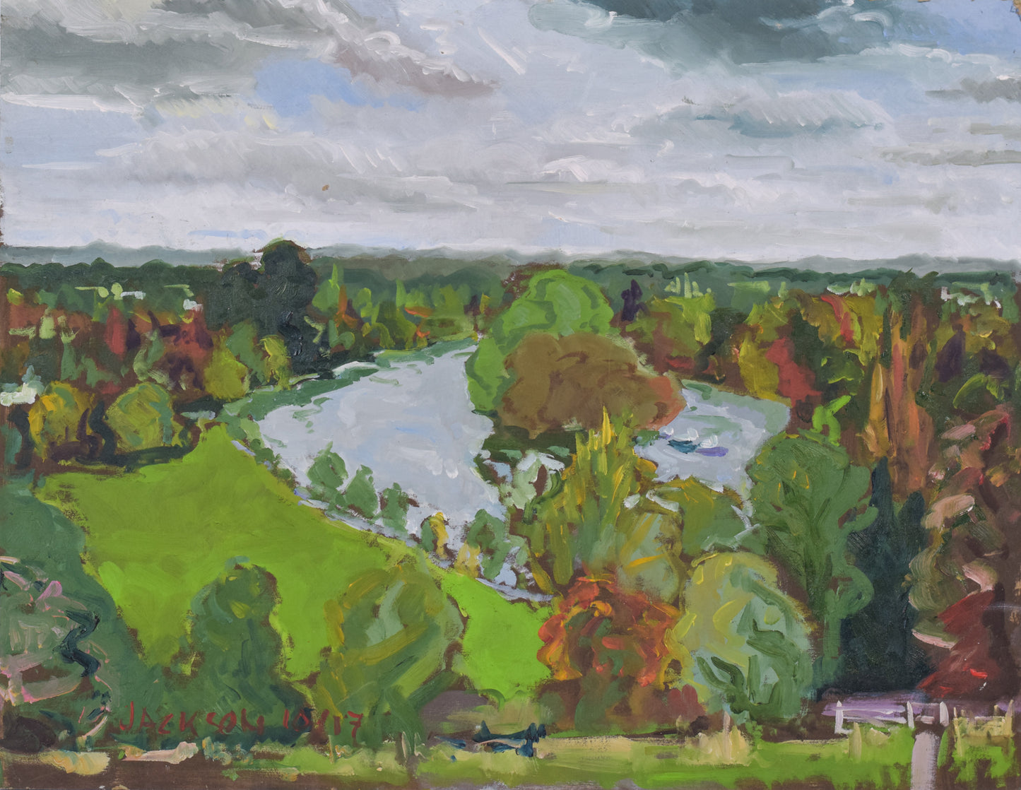 Richmond Terrace in Autumn - En Plein Air Painting