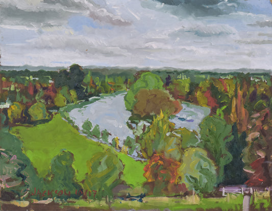 Richmond Terrace en otoño - Pintura En Plein Air