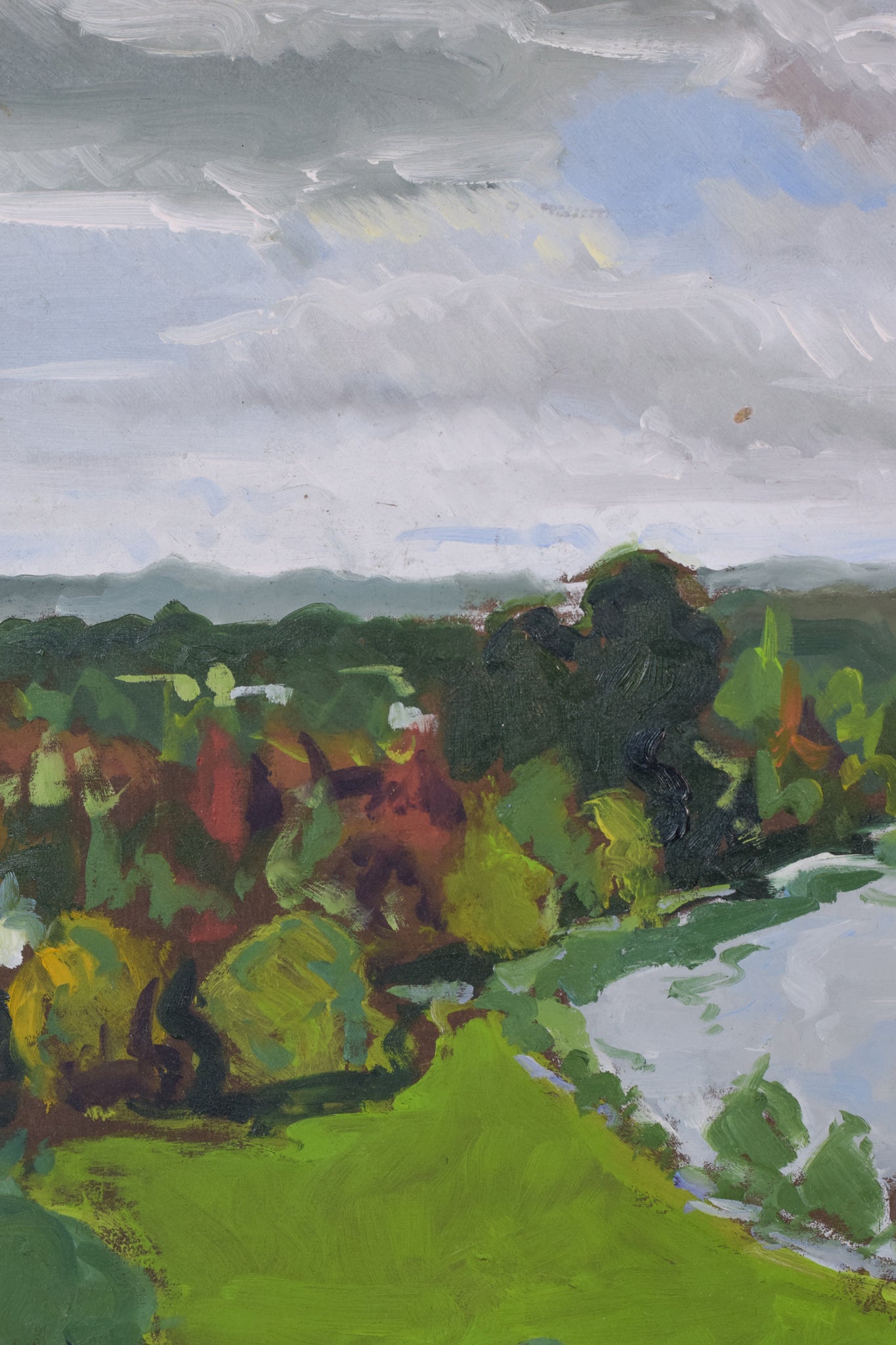 Richmond Terrace in Autumn - En Plein Air Painting