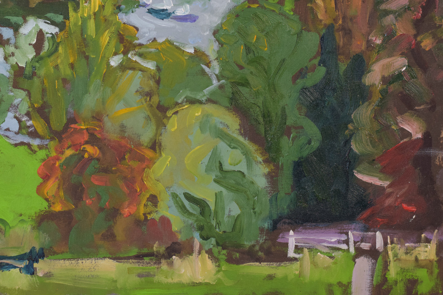 Richmond Terrace in Autumn - En Plein Air Painting