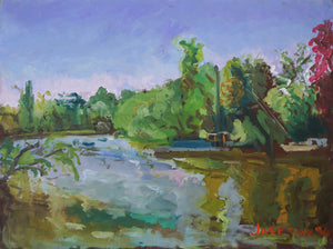The Petersham Hotel - Richmond - View Below by The River - Modern Decorative