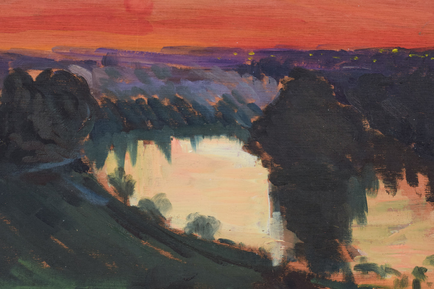 Richmond Terrace Painting Dusk - Oil