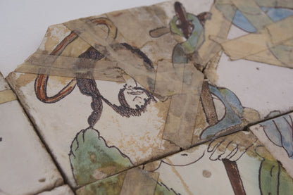 Mural of Jesus in Antique Polychrome Tiles_Detail 2