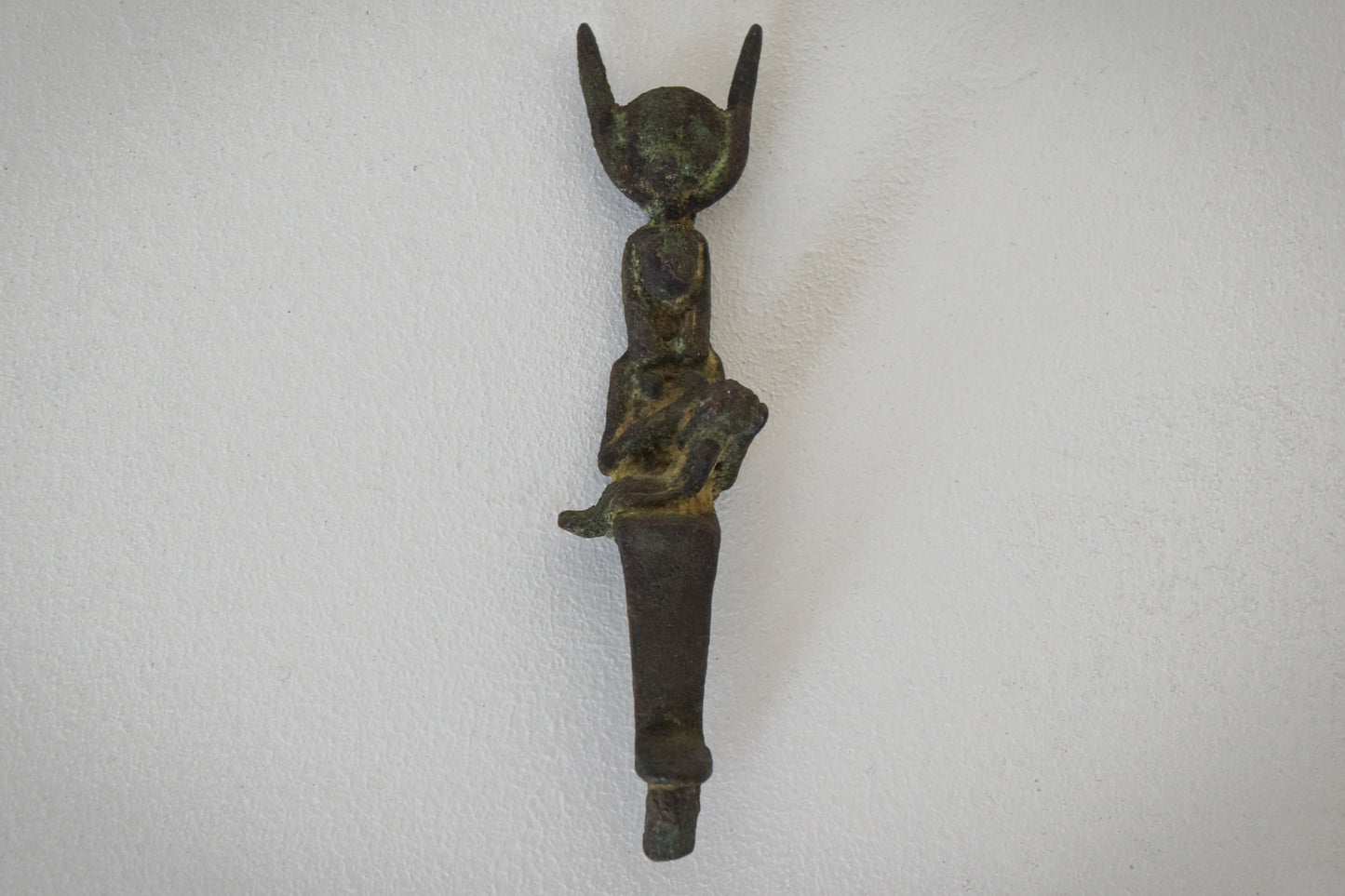 Bronze Egyptian Amulet of Isis and Horus
