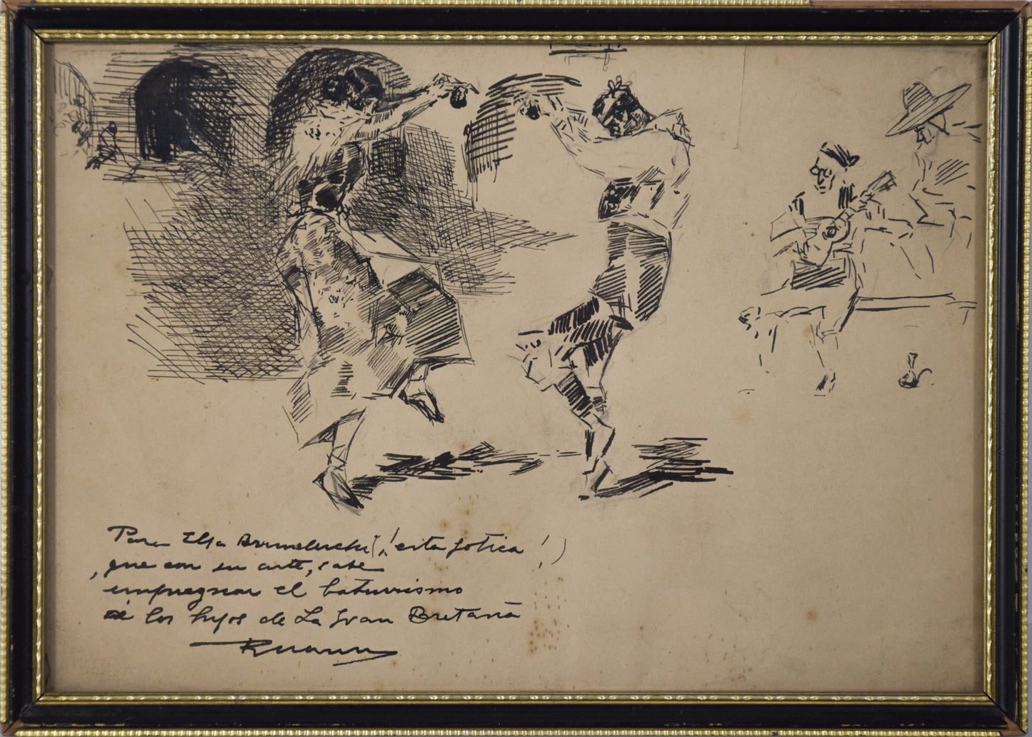 Drawing of Spanish Dancers